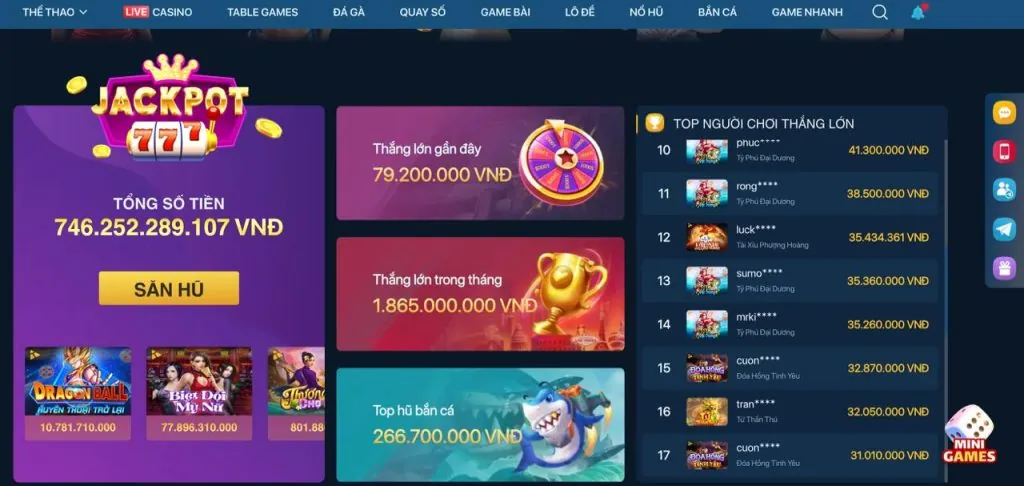 Các chương trình thưởng đặc biệt khác tại Club888